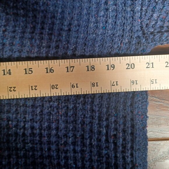 Rebecca Minkoff Wool Sweater Womens Medium Blue Knit Chunky Oversized Heavy - Picture 8 of 9